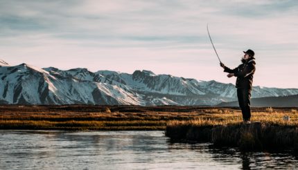 man fishing